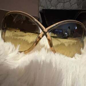 Tom Ford Oversized Gold-Tone Brown Gradient Sunglasses